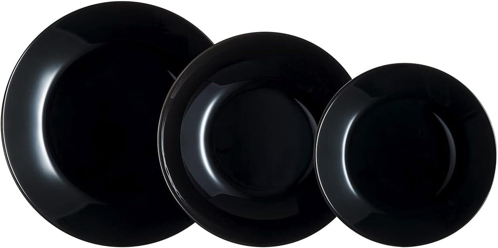 Arcopal Zelie Black Glasgeschirr-Set, 12-Teilig, 4-Sitzer, Schwarz Services de table Naty Shop Default Title