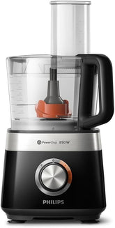 Philips Kompakte Küchenmaschine – 850 W, 31 Funktionen, 2.1-Liter-Behälter, Powerchop, Edelstahlklinge (HR7530/10) Kitchen Naty Shop 850 W, 29 Funktionen + Standmixeraufsatz