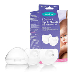 Lansinoh Stillhütchen 24 mm (Größe 2), 2 Stück Inkl. Boîte de rangement - Angenehmes Tragegefühl - Trotz Anlegeschwierigkeiten Weiter Stillen Accessoires Alimentation et Allaitement Bebe Naty Shop