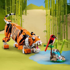 LEGO 31129 Creator Majestic Tigre, Panda ou Poisson Ensemble de figurines animales 3 en 1 Jouet pour enfants Garçons et filles Jouets de construction d'animaux Besuche den LEGO-Store