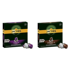 Capsules de café Lungo Intenso, intensité 8 sur 12, 10 x 20 tasses & Capsules de café Espresso Intenso, intensité 10 sur 12, 200 capsules compatibles Nespresso®*, 10 x 20 tasses