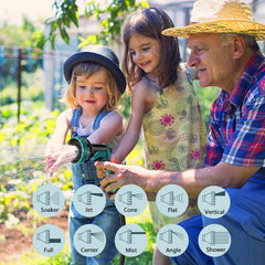 Tuyau d'arrosage 30 m Tuyau d'arrosage 10 Voies Pistolet pulvérisateur et raccords en Laiton Massif Tuyau Flexible Tuyau d'arrosage Extensible Noir 30 m