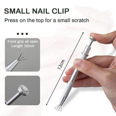 100 pcs Nail Art Schwamm Mit Metallgreifer, Éponge Pinceau Applicateur, Éponge Nagel Pinsel, Maniküre Zubehör Für Nägel, Um Eine Varaudzen von Gradient Nail Art Patterns Zu Ersetlen