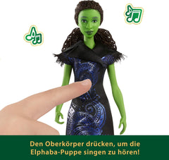 Mattel Wicked : for Good Singing Elphaba Fashion Doll par Universal Pictures avec tenue amovible inspirée du film chante « for Good » en anglais, JFM09