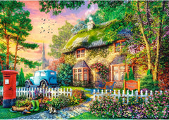 Trefl Premium plus Quality - Puzzle Tea Time : Maisons Stoney Lane - 1000 pièces, Série d'images peintes nostalgiques, Assortiment idéal de pièces, Pour adultes et enfants à partir de 12 ans Puzzle Naty Shop