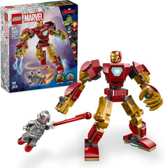 LEGO Marvel Iron Man Mech contre. Ultron - Jouet de super-héros avec 2 figurines - Figurine avec bras, jambes et doigts mobiles - Cadeau pour garçons et filles à partir de 6 ans 76307 Ensembles de construction Besuche den LEGO-Store Default Title