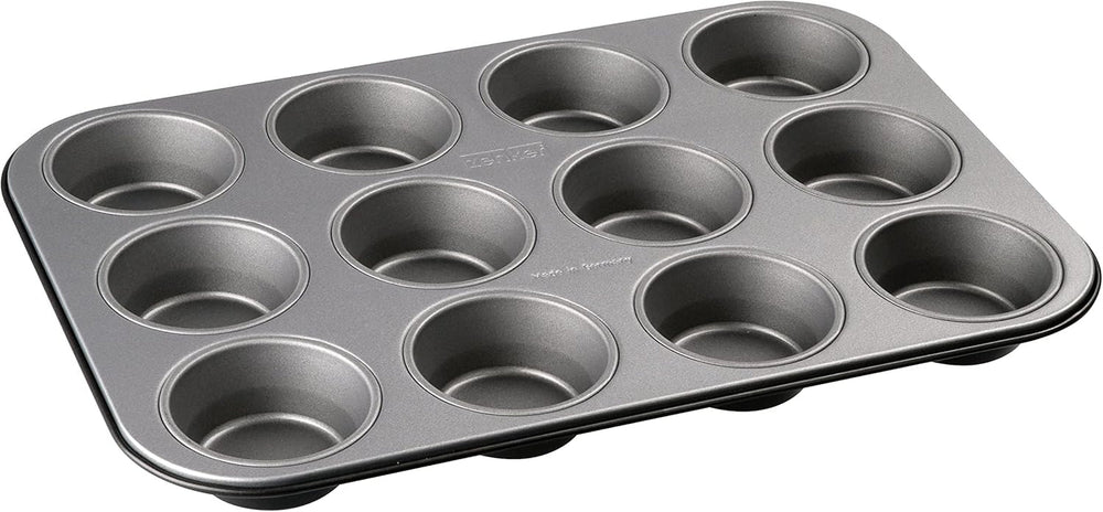 Zenker 12Er Muffinform Energy, Premium-Backform, Für Köstliche Kuchen, Verkürzt Die Backzeit Um Bis Zu 20% (Farbe: Silber/Anthrazit), Menge: 1 Stück, Hellgrau Und Dunkelgrau Moules et plaques pour la pâtisserie Naty Shop