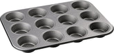 Zenker 12Er Muffinform Energy, Premium-Backform, Für Köstliche Kuchen, Verkürzt Die Backzeit Um Bis Zu 20% (Farbe: Silber/Anthrazit), Menge: 1 Stück, Hellgrau Und Dunkelgrau Moules et plaques pour la pâtisserie Naty Shop