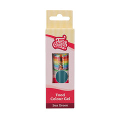 Colorant alimentaire Funcakes Verde Mare, gel colorant alimentaire très concentré pour pâte, crème, fondant et pâte d'amande. Dosage facile. Une seule goutte pour créer des couleurs vibrantes. Halal. 30g.