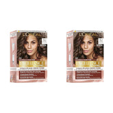 L'Oréal Paris Teinture capillaire permanente pour toutes les carnations, coloration sans ammoniaque, tons nude universels avec couverture complète des cheveux gris, Excellence Creme, no. 5U Châtain Clair (Marron), 1 pc Naty Shop Teinture Capillaire 5U 192 G (Pack de 2)