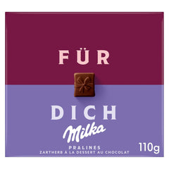 Praline Milka For You – Chocolat au lait alpin fourré à la fine crème de cacao – 10 x 110g