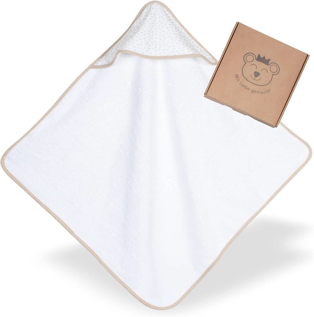 Serviette à capuche pour enfants | 75X75Cm | 100% coton | Oeko-TEX 100 | Fournisseur n°1 pour les cliniques | Unisexe Mère et Enfant Naty Shop