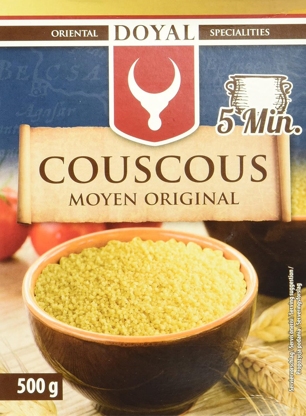 Couscous – Couscous léger et moelleux au léger goût de noisette – Une spécialité typiquement nord-africaine – 1 x 500g