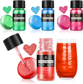 Ensemble de paillettes comestibles – 4 couleurs de poudre de paillettes comestibles – poudre sans saveur pour boissons et gâteaux, chocolat, décorations de cocktails, poudre de paillettes de couleur alimentaire, paillettes comestibles (5 g/bouteille)