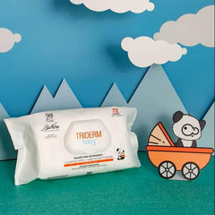 Bionike Triderm Baby Lingettes humides pour peaux sèches et sensibles Effet apaisant et raffermissant Protège et hydrate 72 lingettes
