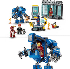 LEGO Marvel Iron Man's Laboratory : Hall of Armor - Jouet de super-héros avec figurine Mech, 5 figurines dont Aldrich Killian - Cadeau Avengers pour garçons et filles à partir de 8 ans 76315 Ensembles de construction Beuche den LEGO-Store