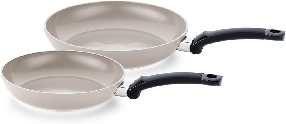 Fissler Ceratal Classic ensemble 2 pièces, aluminium, avec revêtement céramique (24+28 Cm), antiadhésif - induction, gris Casseroles et poêles Naty Shop Set 24+28 Cm