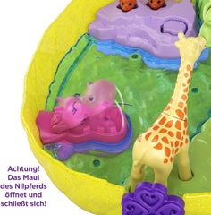 Polly Pocket GKJ64 - Boîte de poche portable en forme d'ananas avec 8 fonctionnalités amusantes, des poupées Polly et Purple, 2 accessoires et une feuille d'autocollants ; jouet pour enfants à partir de 4 ans Papusi Naty Shop