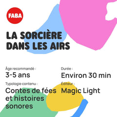 Figura cu sunet Vrăjitoarea din aer - basme și povești sonore - jucărie, conținut educațional, versiune franceză, copii 2-4 ani Jucarii Bebe Naty Shop