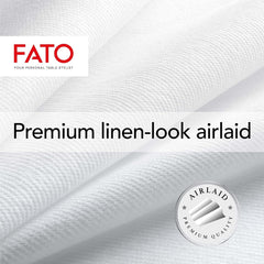 Fato - Serviettes en papier sec, Airlaid, effet tissu, paquet de 50 serviettes, format 40X40 pliées en 4, couleur noir