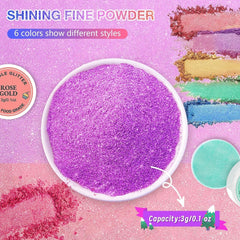 Paillettes comestibles 6 x 3 g, paillettes comestibles pour boissons, paillettes alimentaires, ensemble de 6 couleurs, poudre de paillettes, paillettes de cuisson pour chocolat, fraise, gâteaux, fondant, boissons, sans odeur, végétalien