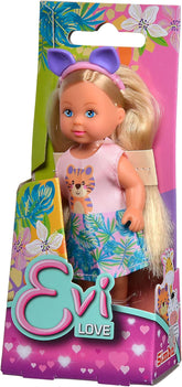 Simba 105733623 - Evi Love Cutie, 3 asortate, Se livrează un singur articol, Păpușa de joacă poartă un costum drăguț de animal cu bentiță, 12cm, De la 3 ani Papusi Naty Shop Titlu implicit