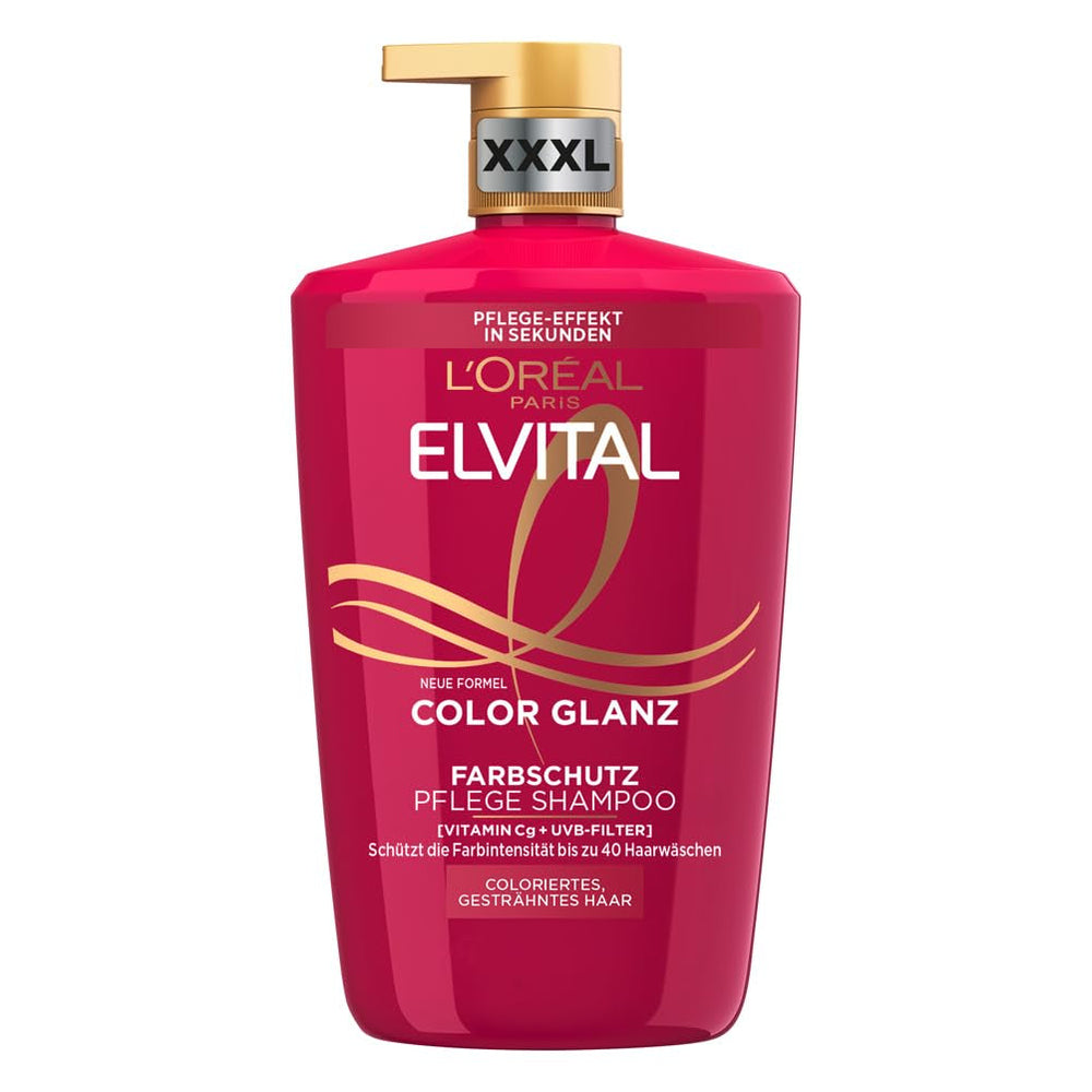 L'Oréal Paris Elvital XXL, Shampoing protecteur de couleur pour cheveux colorés, 1 litre Douche et bain L'Oréal Default Title