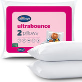 Oreiller Silentnight Ultrabounce, blanc, microfibre, blanc, paquet de 2 oreillers standard Naty Shop, paquet de 2