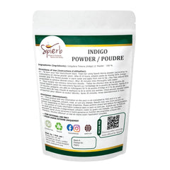 Poudre d'indigo (250 g / 8,8 oz / 0,55 lb) pour cheveux à utiliser avec de la poudre de henné pour teindre les cheveux noirs - 100 % pure et naturelle de feuilles d'indigofera tinctoria en poudre pour teinture capillaire Naty Shop