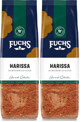 Fuchs Gewürze - Harissa Gewürzmischung im recyclable Nachfüllbeutel, zum Würzen von Ricegerichten, Couscous, Saucen et Suppen - 60 g