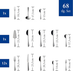 Villeroy & Boch - Couverts Mademoiselle, set de couverts 68 pièces Cuisine Naty Shop