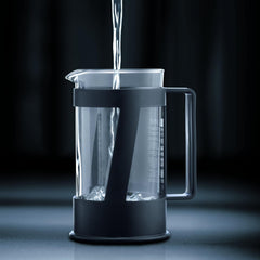 Cafetière Bodum CREMA (système French Press, filtre permanent inox, bouchon de sécurité, 0,5 litre) noire