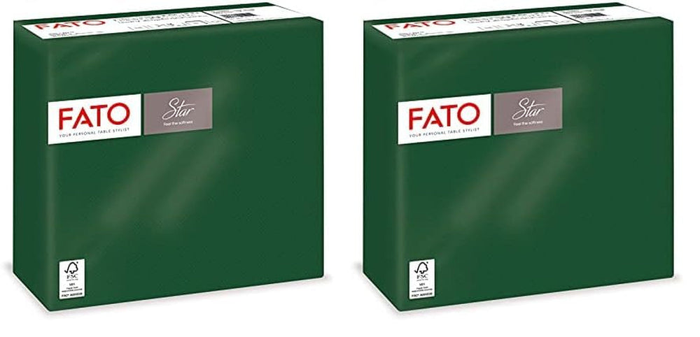 - Mouchoirs en papier jetables douceur et douceur, paquet de 40 mouchoirs taille 38 x 38, 4 plis, 2 épaisseurs, vert forêt, papier 100 % pure cellulose certifié Fsc (paquet de 2)