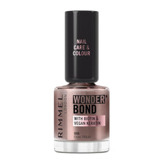 Oja Rimmel Wonder'bond Care+Color, 006 Chai Treat, regenerează unghiile, cu biotină și keratină vegană, modulară, 12 ml