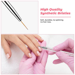 5 Stück Nail Art Pinsel Set Dotting Tool Nailart Pinsel Nageldesign Double Ended Dotting Pen Strass Professional Acryl Feinmalerei Nail Art Design