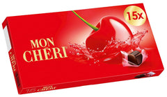Ferrero Mon Chéri - Chocolat croquant, liqueur fruitée et cerise aromatique - Cadeau chocolat de Saint Valentin pour elle et lui - 1 paquet de 15 chocolats individuels