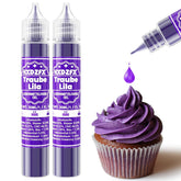 Colorant alimentaire en gel - HXDZFX 2×30ml, colorant alimentaire sans sucre, très concentré, pour décorer gâteaux, fondants blancs, macarons, biscuits, pâtisserie, œufs de Pâques, slime (violet raisin)