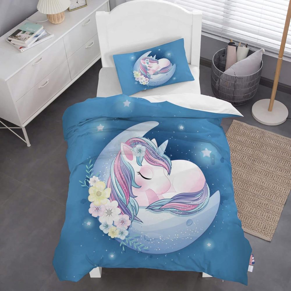 Linge de lit enfant, Licorne Soft, linge de lit microfibre - enfant Naty Shop Licorne 135X200 Cm