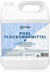 Floculant pentru piscină 5L | Floculant pentru piscină pentru apă cristalină | Foarte concentrat și economic | Potrivit pentru toate sistemele de filtrare | Fără aditivi nocivi