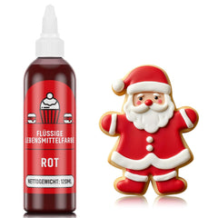 Colorant alimentaire rouge 120 ml, colorant alimentaire liquide très concentré et sans sucre pour pâtisserie, gâteaux, macarons, glaçages, fondants, biscuits, beignets