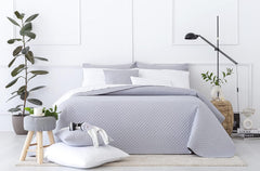Todocama Fine Boutique couvre-lit avec motif piqué, pour printemps, été, automne et hiver, 100% microfibre super douce, couverture multifonctionnelle, 140/150/160-250 X 260 cm, gris clair Lits et couvertures Besuche den Todocama-Store Gris clair 250 X 260 Cm