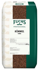 Fuchs Professional - Kümmel ganz | Ungemahlen, zum Würzen von Bratkartoffeln ou Krautgerichten | Qualité professionnelle pour les grossistes et la gastronomie | Sac recyclable de 1 kg