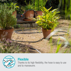 Gardena Liano Life Tuyau textile 1/2 pouce, set 30 m : Tuyau d'arrosage textile extrêmement flexible avec tuyau intérieur en PVC, sans torsion, léger, résistant aux intempéries (18457-20)