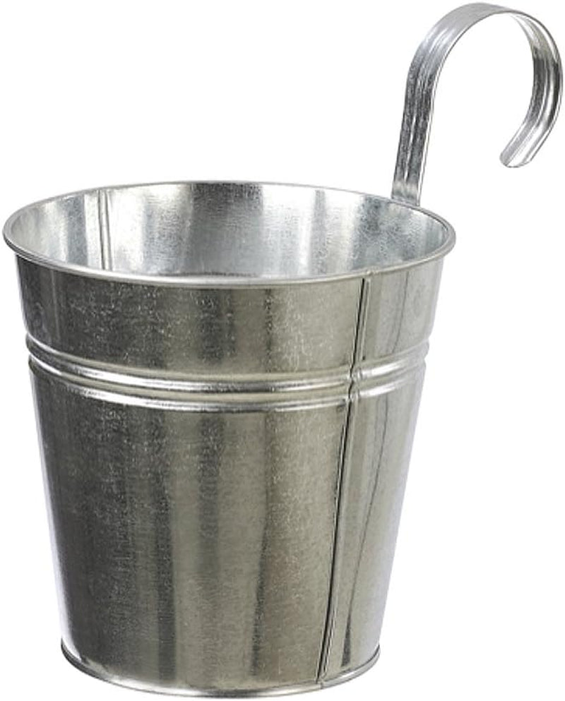Pot Dehner avec support anse, Ø 14 cm, hauteur 14 cm, zinc, argent