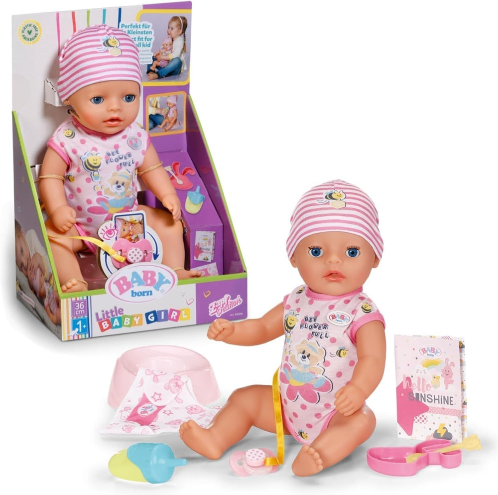 BABY Born Lena (fille) 36 cm, poupée 7 fonctions pour enfants à partir de 1 an, fonctionnement sans pile, grande poupée 36 cm, 834596 Zapf Creation, rose Naty Shop Dolls Titre par défaut