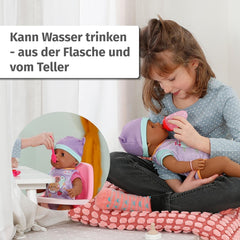 BABY Born Eva 43Cm, poupée avec 10 fonctions et accessoires, pour enfants à partir de 3 ans, fonctionne sans pile, grande poupée 43Cm, 836408 Zapf Creation Dolls Naty Shop