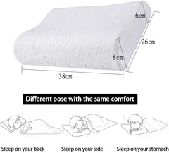 Oreiller enfant à mémoire de forme 3-12 ans Oreiller enfant Oreiller orthopédique Avec mémoire de forme Oreiller à mémoire de forme Avec taie amovible 100% coton (3-12 ans) Oreillers orthopédiques cervicaux Naty Shop