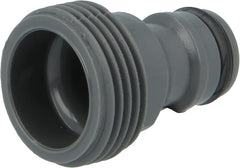 Amig - Adaptateur mâle pour raccordement de robinet 3/4 pouces | Raccordement rapide et facile pour les conduites d'eau | Connexion filetée | Plastique ABS et caoutchouc | Gris