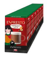 ESPRESTO Toffee Nut Latte, compatible avec K-fee & ALDI EXPRESSI*, café au lait aromatisé, certifié RFA, 96 capsules