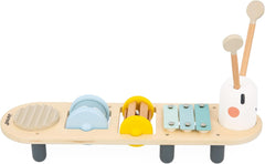 Janod - Pistes musicales Sweet Cocoon - 5 activités musicales pour les enfants - Éducation musicale précoce - Jouet en bois FSC - Dès 12 mois, J04058 Jouets pour bébés Naty Shop